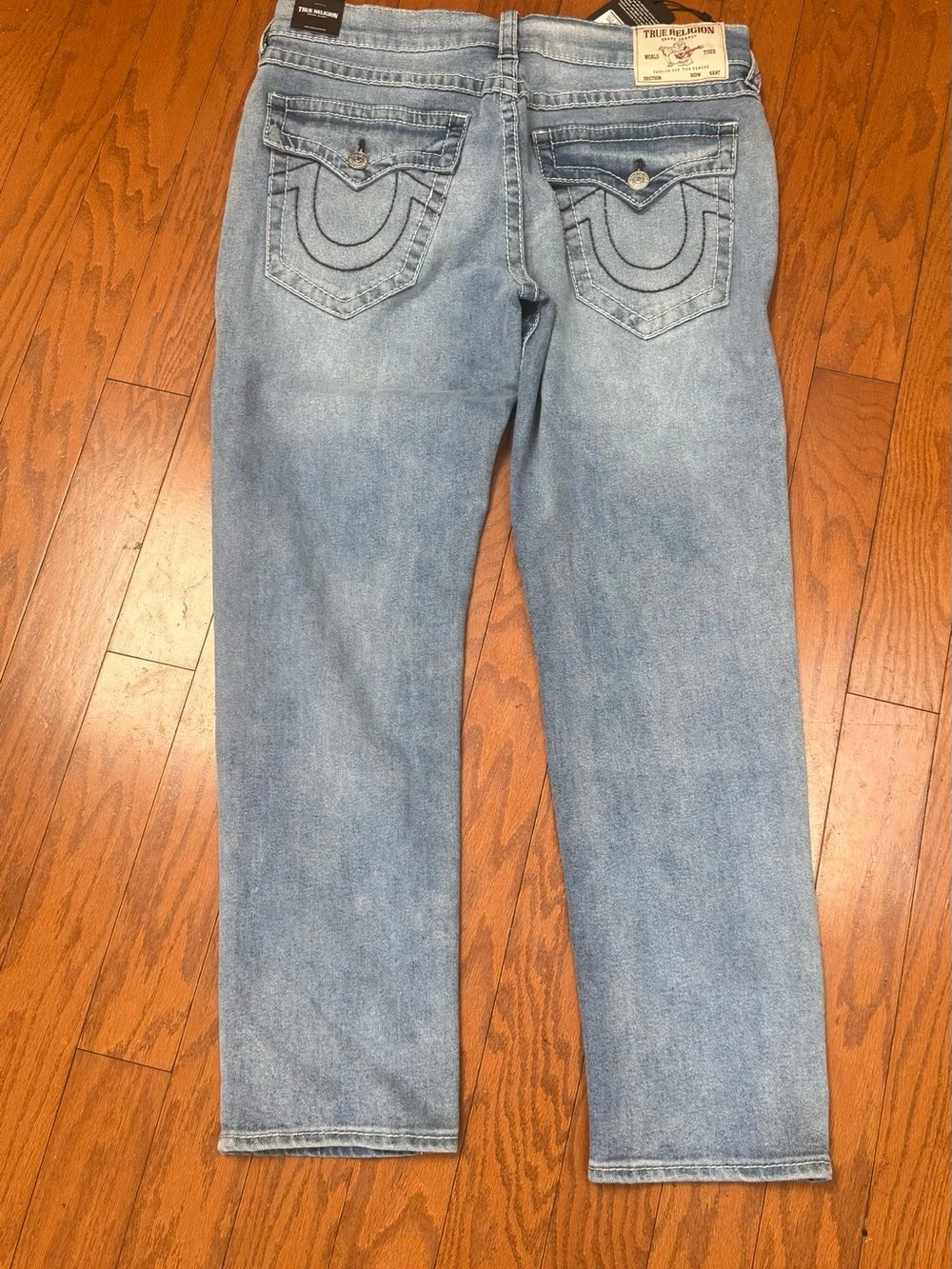True Religion Light Blue Relaxed Slim Jeans for Men